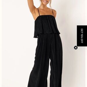 Petal & Pup Black Layered Jumpsuit